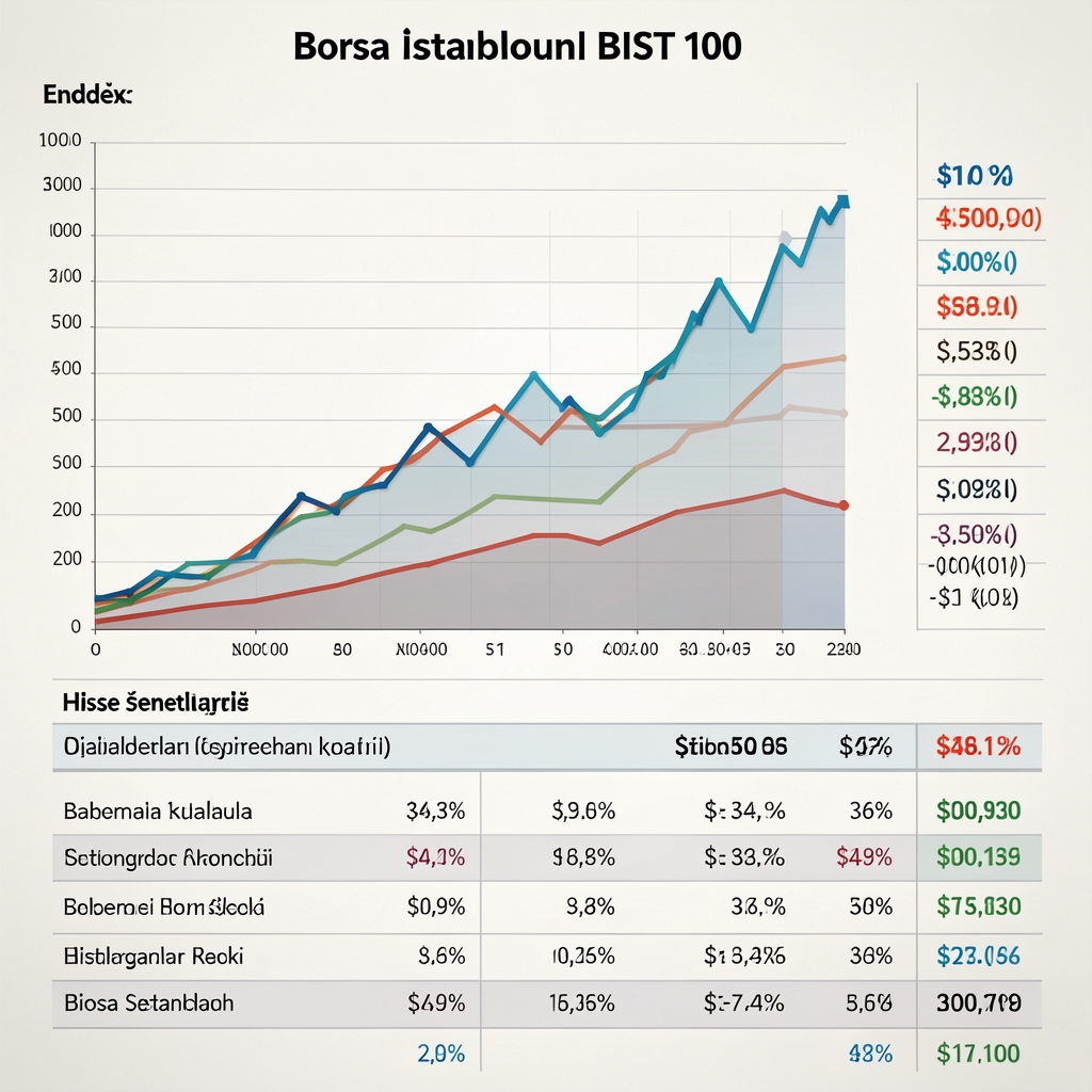 Borsa İstanbul BIST 100 endeks grafiği ve hisse senetleri değerleme tablosu